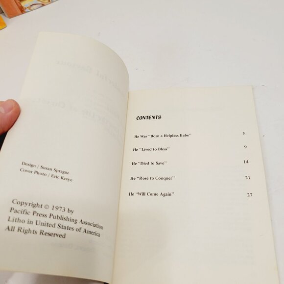 4 Vtg Ellen G. White Paperback Books Other Angel Daily Living Savior Conflict - Picture 9 of 10